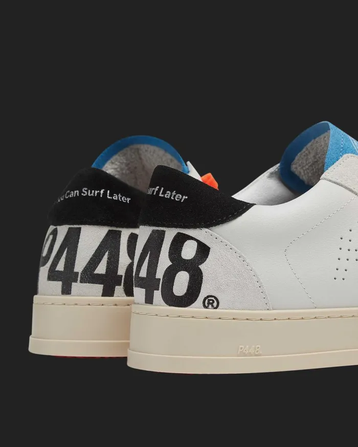 Men Low Tops P448 Jack WhiteNeon Orange Men Low Tops P448 Jack WhiteNeon Orange