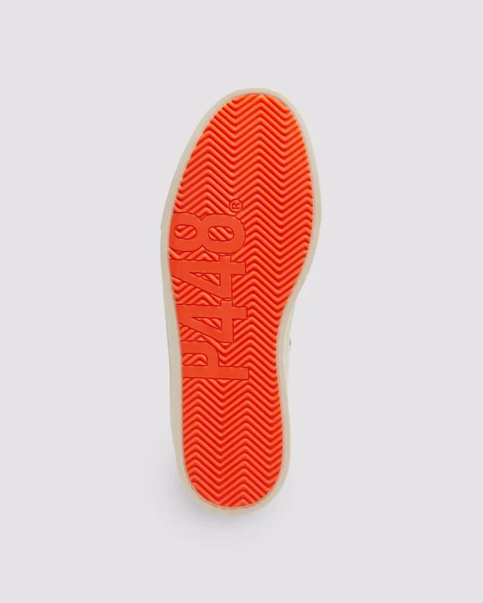 Men Low Tops P448 Jack WhiteNeon Orange Men Low Tops P448 Jack WhiteNeon Orange