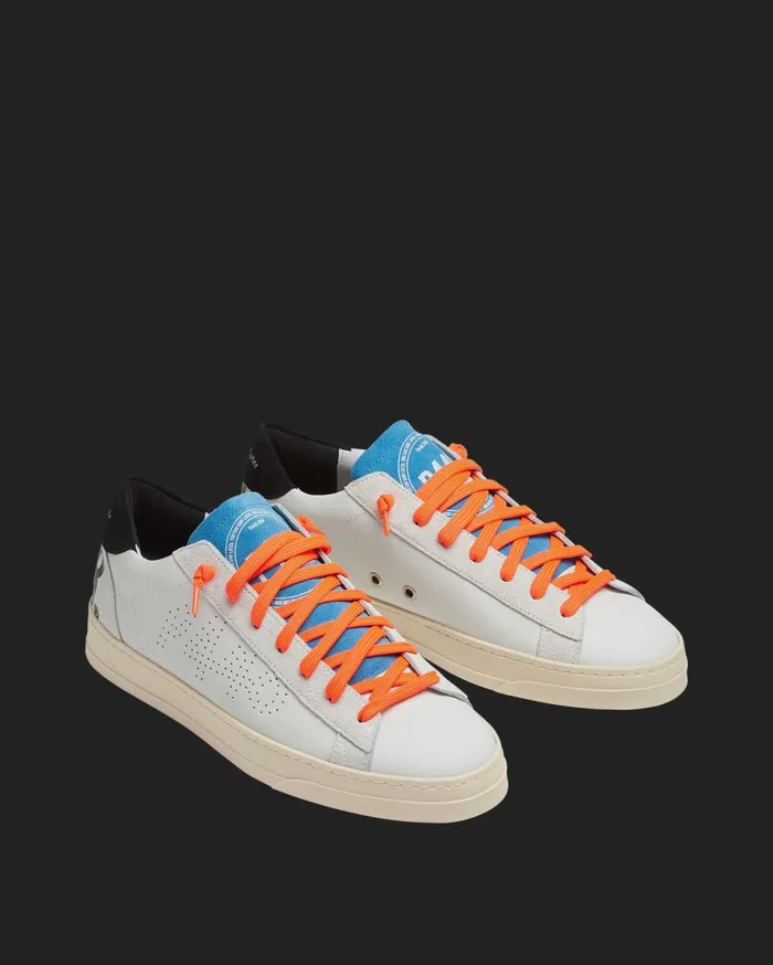 Men Low Tops P448 Jack WhiteNeon Orange Men Low Tops P448 Jack WhiteNeon Orange