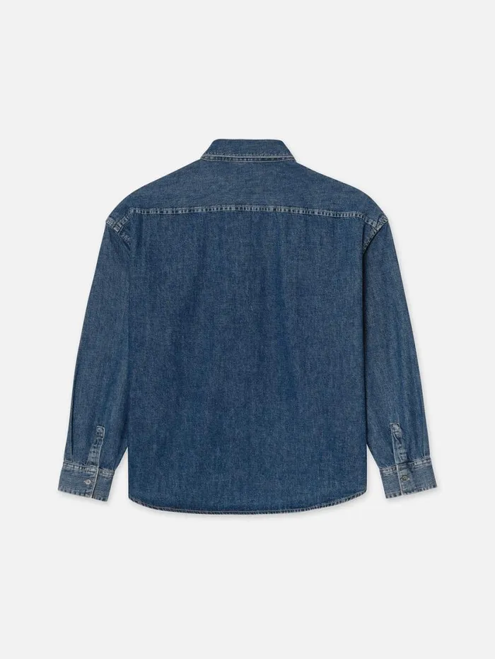 Men New Denim FRAME Relaxed Denim Shirt 8212 Dark Ocean Men New Denim FRAME Relaxed Denim Shirt 8212 Dark Ocean