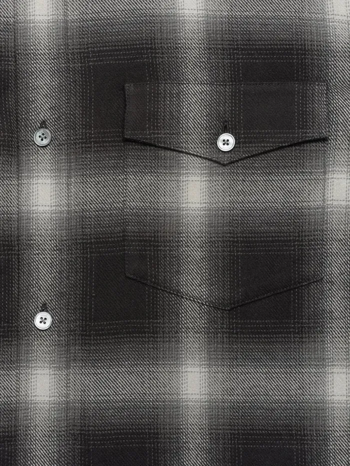 Men Shirts FRAME Brushed Cotton Plaid Shirt 8212 Grey Men Shirts FRAME Brushed Cotton Plaid Shirt 8212 Grey