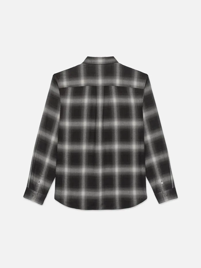 Men Shirts FRAME Brushed Cotton Plaid Shirt 8212 Grey Men Shirts FRAME Brushed Cotton Plaid Shirt 8212 Grey
