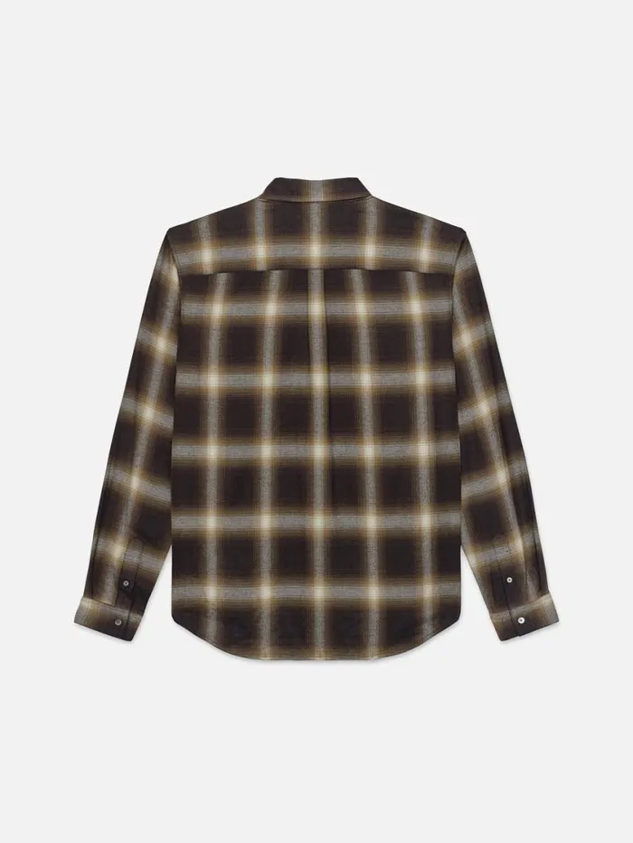 Men Shirts FRAME Brushed Cotton Plaid Shirt 8212 Marron Men Shirts FRAME Brushed Cotton Plaid Shirt 8212 Marron