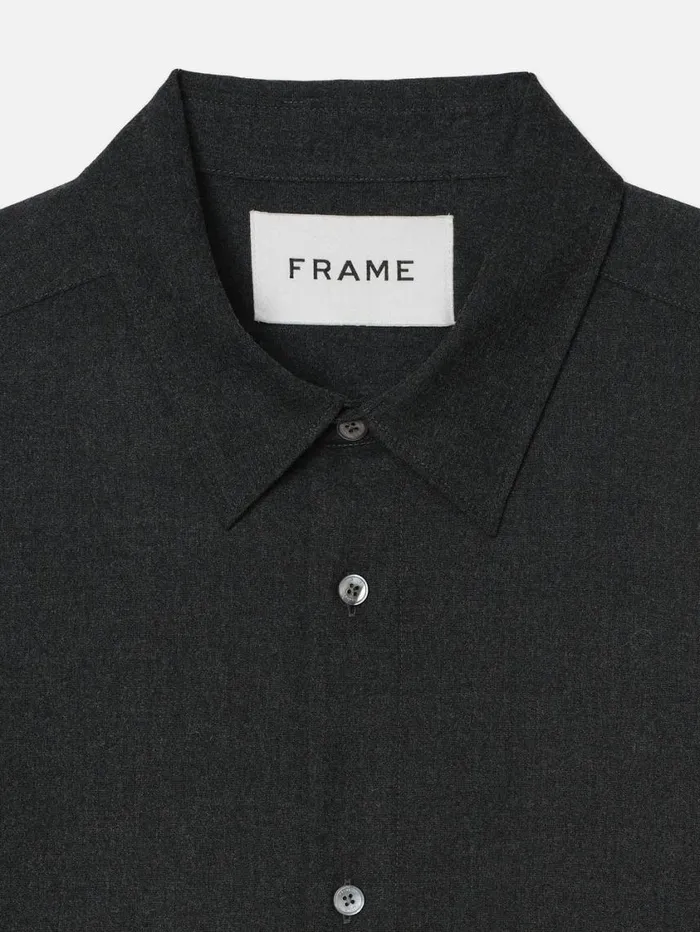 Men Shirts FRAME Brushed Flannel Shirt 8212 Charcoal Men Shirts FRAME Brushed Flannel Shirt 8212 Charcoal