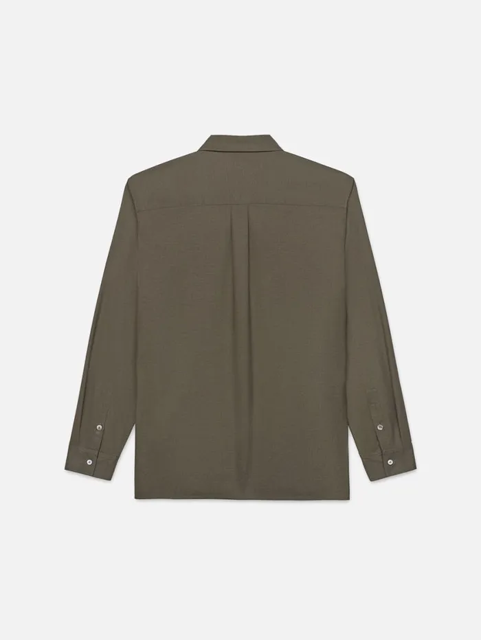 Men Shirts FRAME Brushed Flannel Shirt 8212 Dark Olive Men Shirts FRAME Brushed Flannel Shirt 8212 Dark Olive