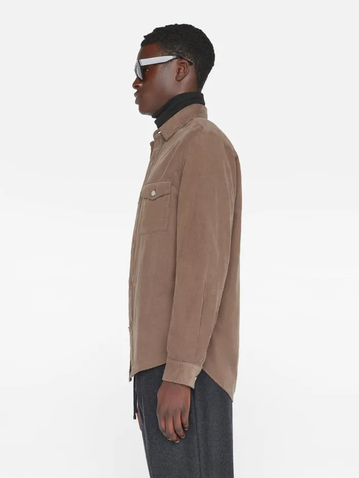 Men Shirts FRAME Double Pocket Micro Corduroy Shirt 8212 Mocha Men Shirts FRAME Double Pocket Micro Corduroy Shirt 8212 Mocha