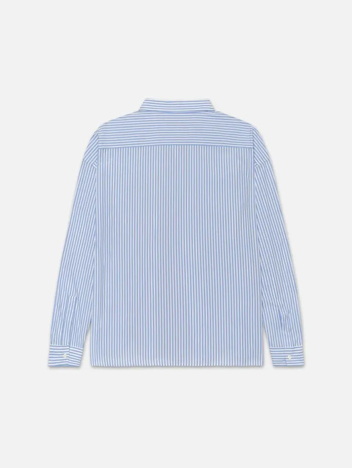 Men Shirts FRAME Relaxed Blue Striped Shirt 8212 Blue Stripe Men Shirts FRAME Relaxed Blue Striped Shirt 8212 Blue Stripe
