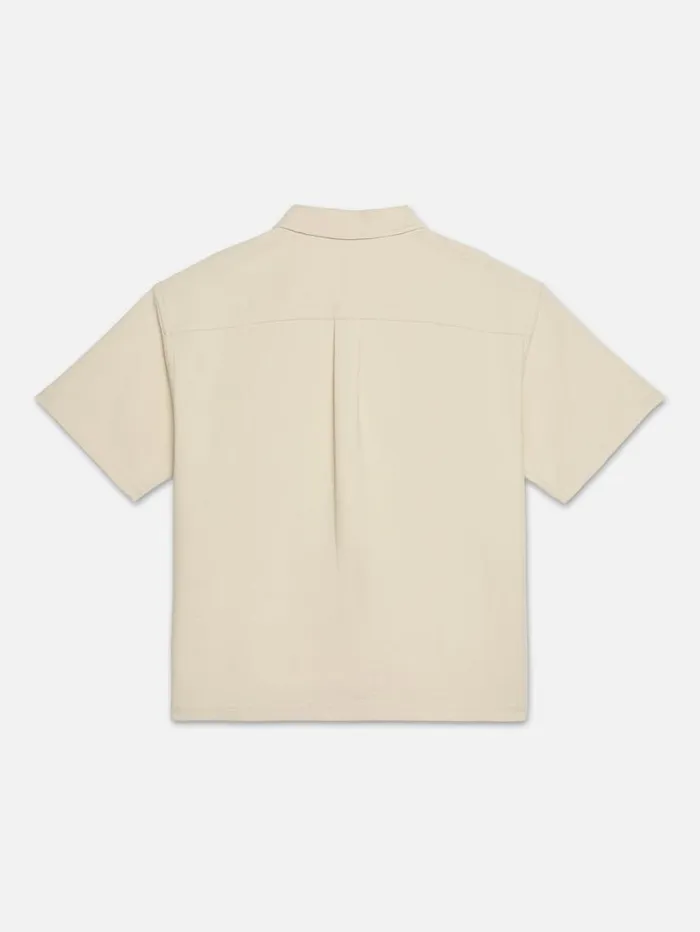 Men Shirts FRAME Waffle Textured Short Sleeve Shirt 8212 Beige Men Shirts FRAME Waffle Textured Short Sleeve Shirt 8212 Beige