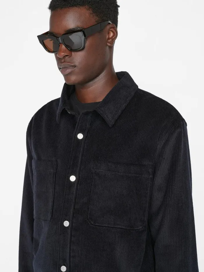 Men Shirts FRAME Wide Wale Corduroy Overshirt 8212 Noir Men Shirts FRAME Wide Wale Corduroy Overshirt 8212 Noir