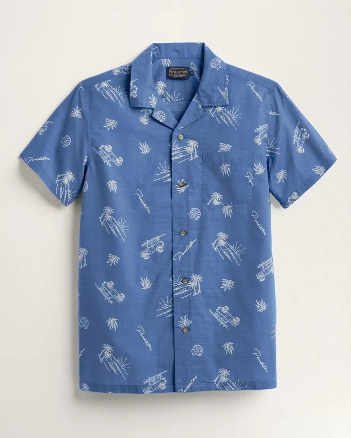 Men SHORTSLEEVE ALOHA SHIRT Olive Dune Rider Pendleton Shirts