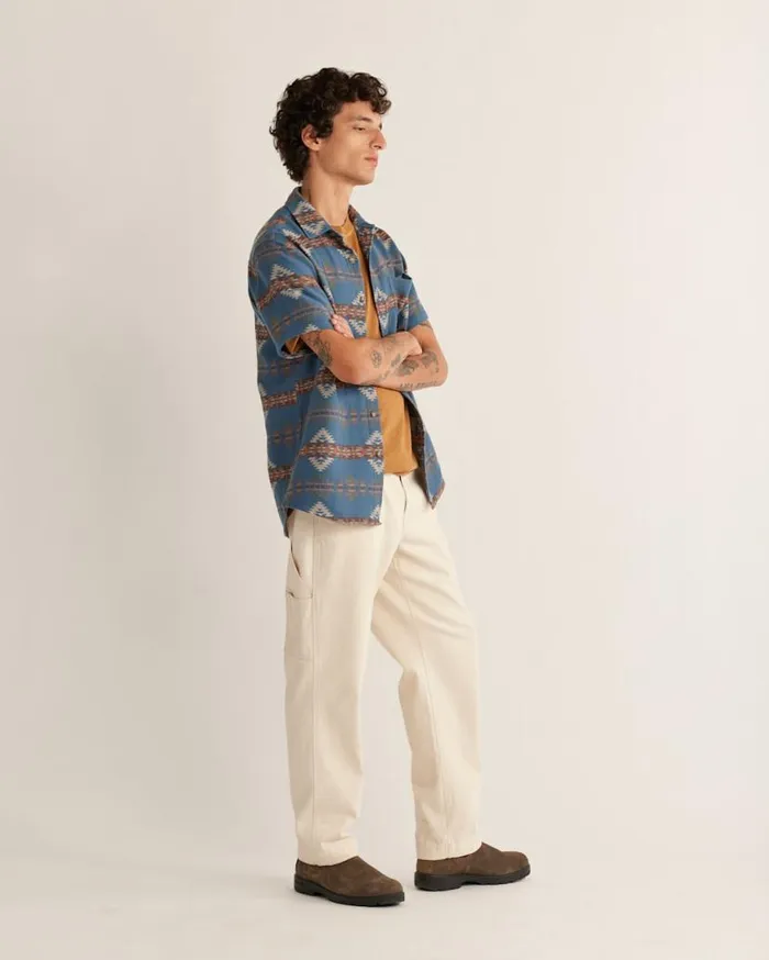 Men SHORTSLEEVE GATEWAY COTTON SHIRT Blue Rancho Arroyo Pendleton Shirts