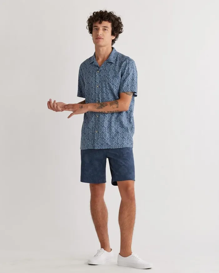 Men SHORTSLEEVE LINEN CAMP SHIRT Red Spice Medallion Pendleton Shirts