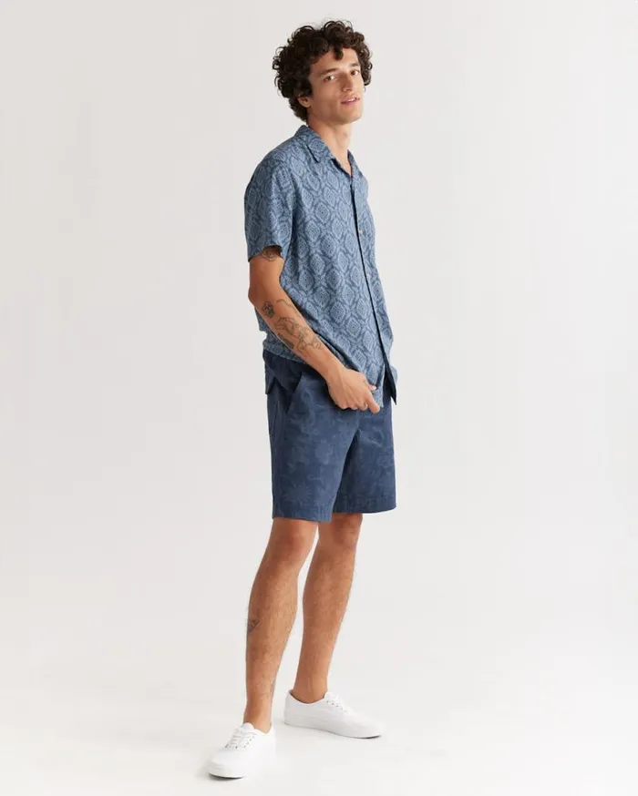 Men SHORTSLEEVE LINEN CAMP SHIRT Red Spice Medallion Pendleton Shirts