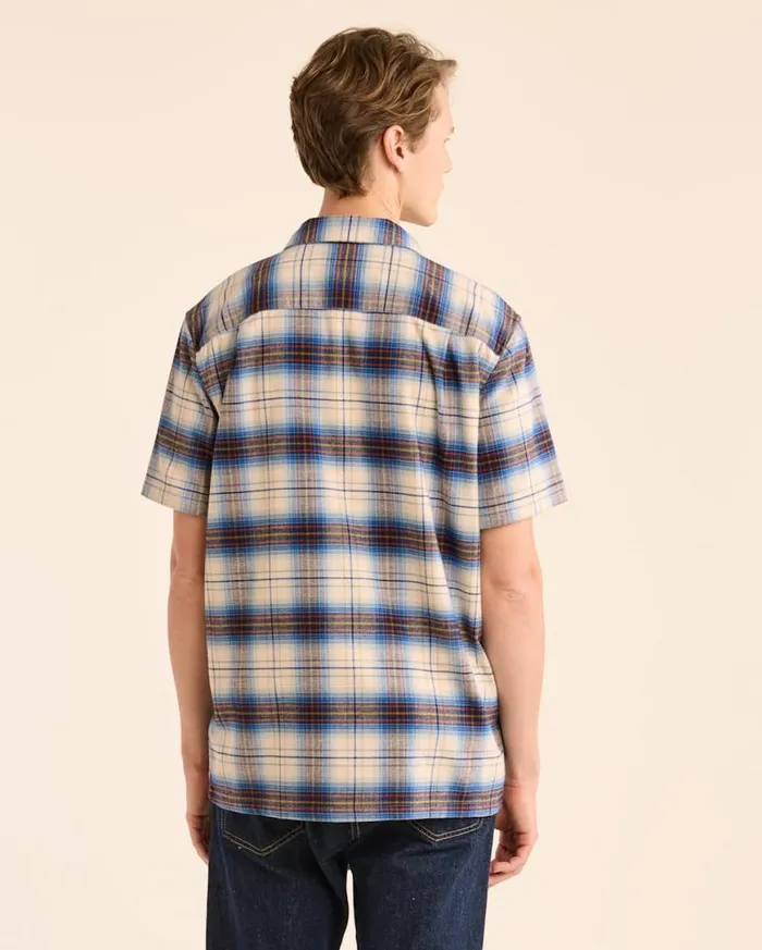 Men SHORTSLEEVE PLAID COTTON BOARD SHIRT Bluenavy Multi Plaid Pendleton Shirts
