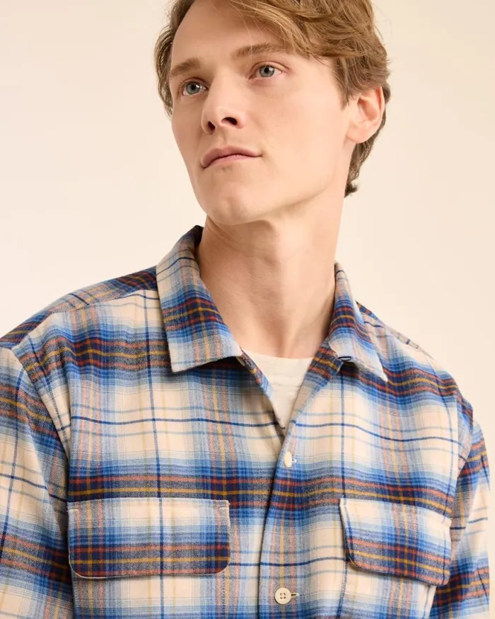 Men SHORTSLEEVE PLAID COTTON BOARD SHIRT Bluenavy Multi Plaid Pendleton Shirts