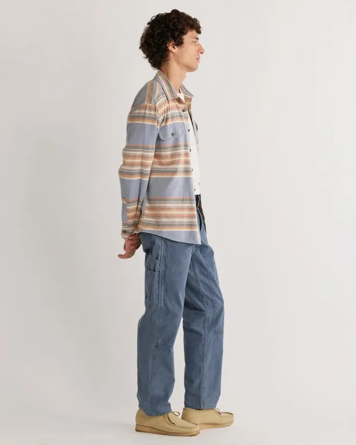 Men STRIPED BEACH SHACK COTTON SHIRT Indigo Pendleton Shirts