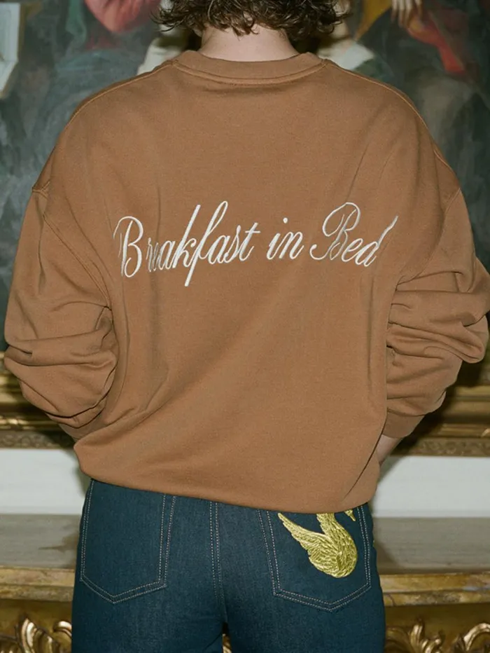 Men Sweaters and Hoodies FRAME Ritz Unisex Breakfast In Bed Crewneck 8212 Camel Men Sweaters and Hoodies FRAME Ritz Unisex Breakfast In Bed Crewneck 8212 Camel