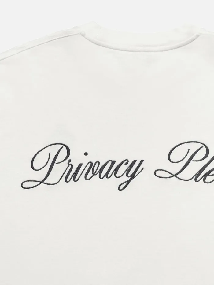 Men Sweaters and Hoodies FRAME Ritz Unisex Privacy Please Crewneck 8212 White Men Sweaters and Hoodies FRAME Ritz Unisex Privacy Please Crewneck 8212 White