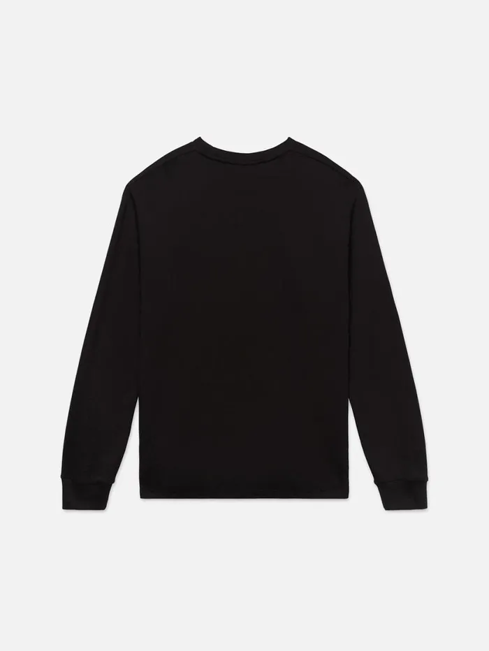 Men Tees FRAME Duo Fold Long Sleeve Crew 8212 Noir Men Tees FRAME Duo Fold Long Sleeve Crew 8212 Noir