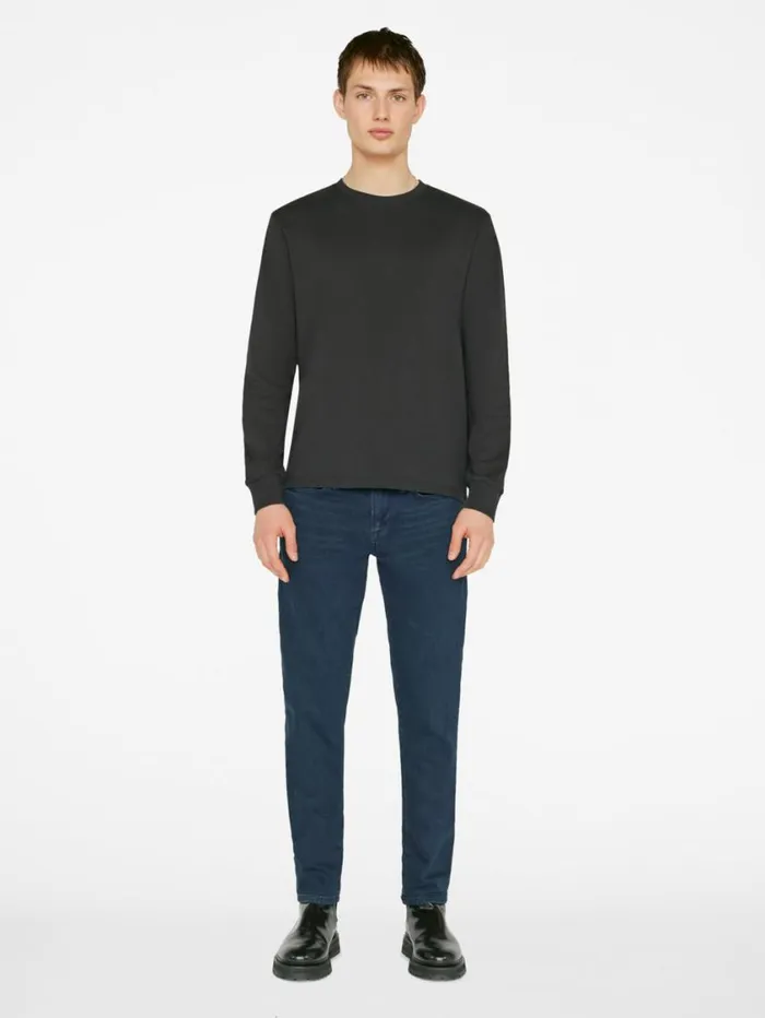 Men Tees FRAME Duo Fold Long Sleeve Crew 8212 Noir Men Tees FRAME Duo Fold Long Sleeve Crew 8212 Noir