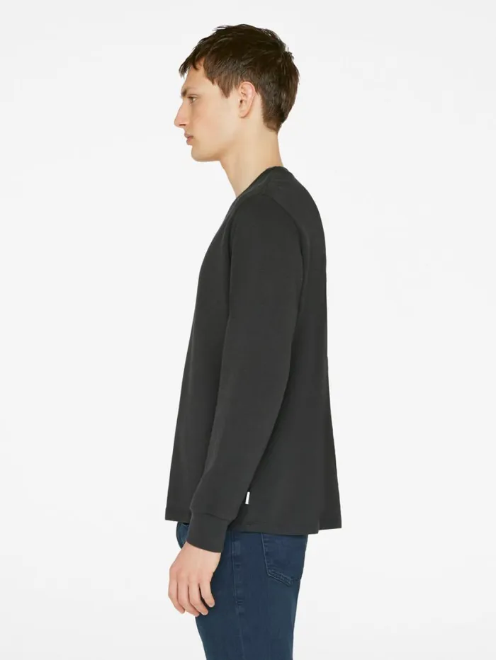 Men Tees FRAME Duo Fold Long Sleeve Crew 8212 Noir Men Tees FRAME Duo Fold Long Sleeve Crew 8212 Noir