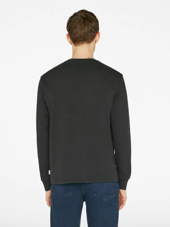 Men Tees FRAME Duo Fold Long Sleeve Crew 8212 Noir Men Tees FRAME Duo Fold Long Sleeve Crew 8212 Noir