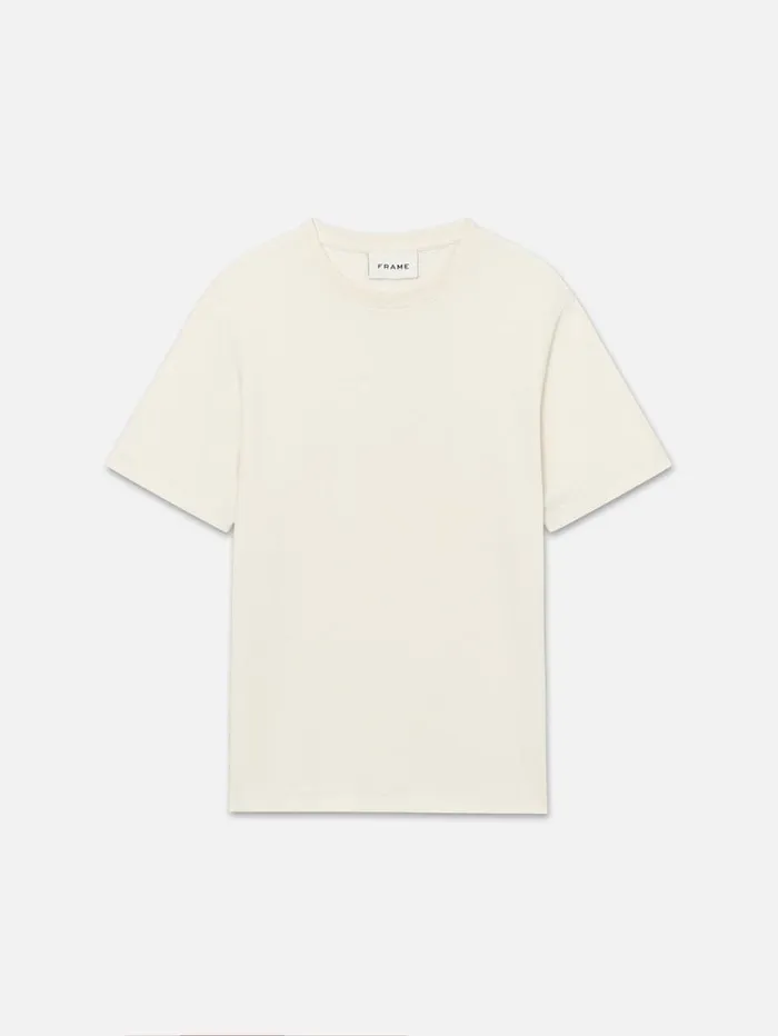 Men Tees FRAME Duo Fold Tee 8212 White Sand