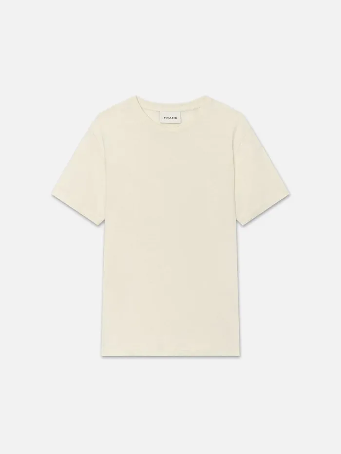 Men Tees FRAME FRAME Logo Tee 8212 White Canvas