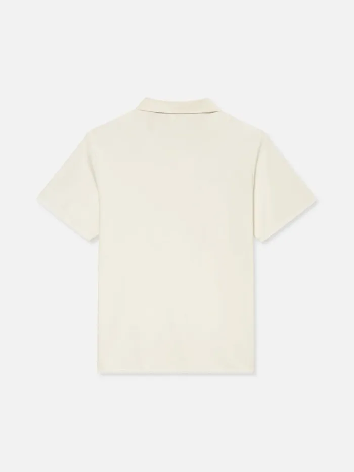 Men Tees FRAME Jacquard Polo 8212 Off White Men Tees FRAME Jacquard Polo 8212 Off White