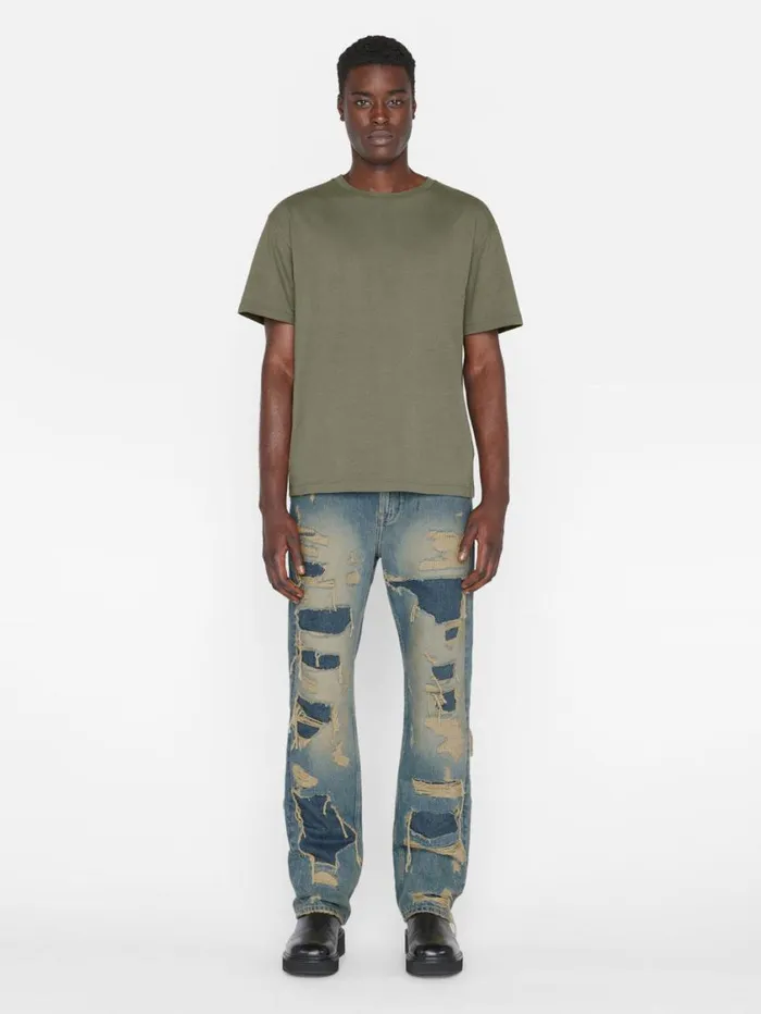 Men Tees FRAME Relaxed Vintage Washed Tee 8212 Washed Khaki Green Men Tees FRAME Relaxed Vintage Washed Tee 8212 Washed Khaki Green