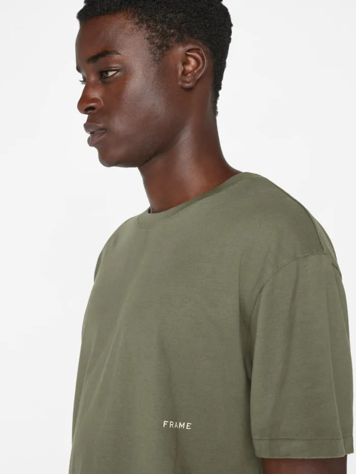 Men Tees FRAME Relaxed Vintage Washed Tee 8212 Washed Khaki Green Men Tees FRAME Relaxed Vintage Washed Tee 8212 Washed Khaki Green