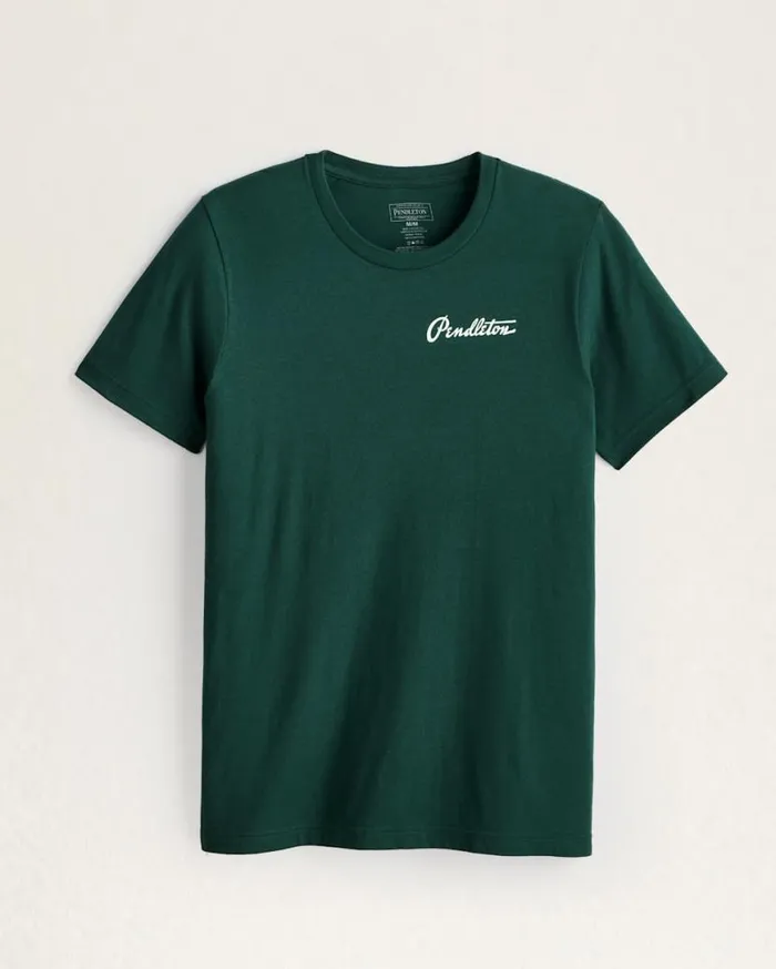 Men WESTERN SQUARE GRAPHIC TEE Forestwhite Pendleton Tees and Sweatshirts