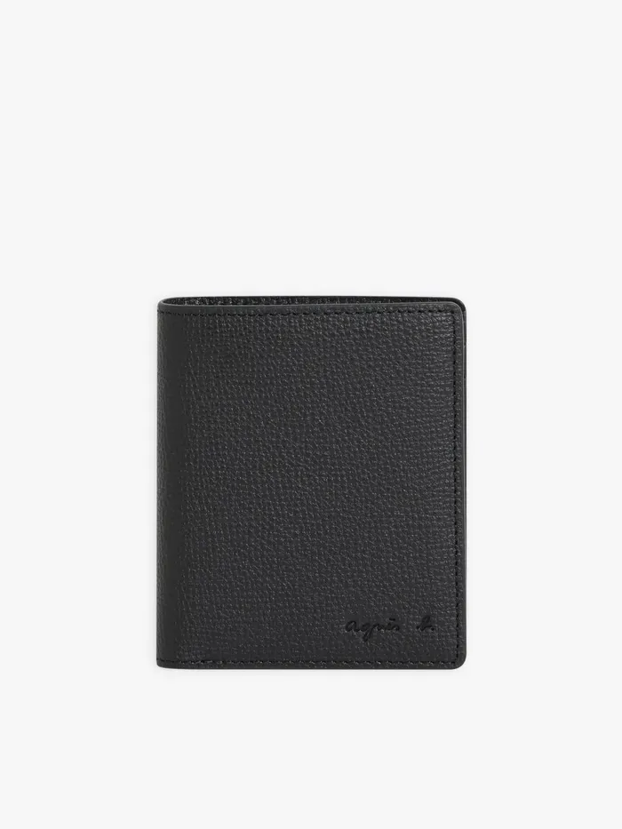 MenWomen Agns B Bags Black Leather Folding Wallet