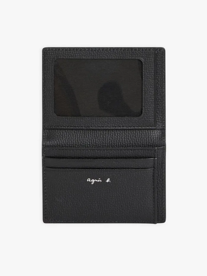 MenWomen Agns B Bags Black Leather Folding Wallet