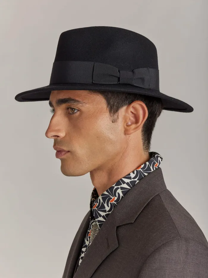 MenWomen Agns B Caps and Hats Black Wool Saliou Hat