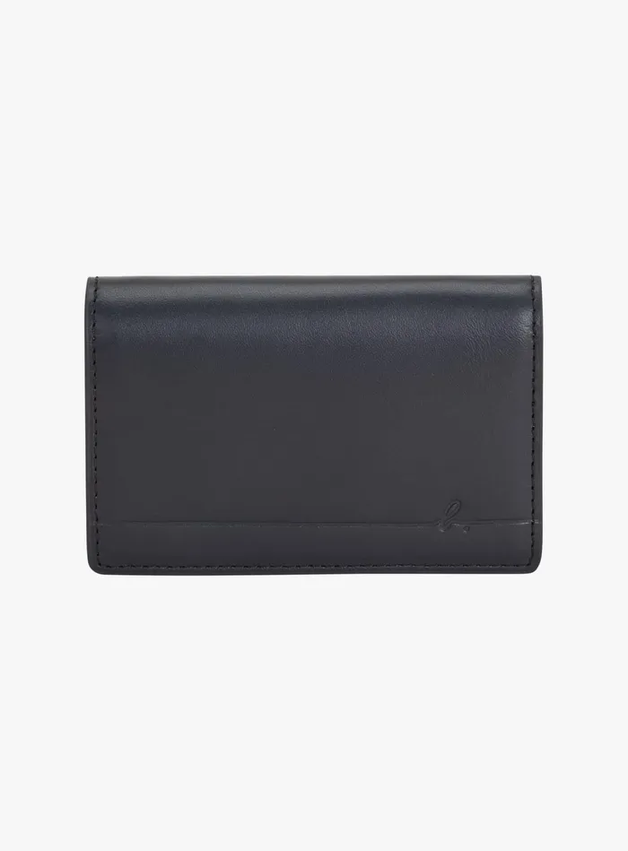 MenWomen Agns B Small Leather Goods Black And Blue Leather Cardholder