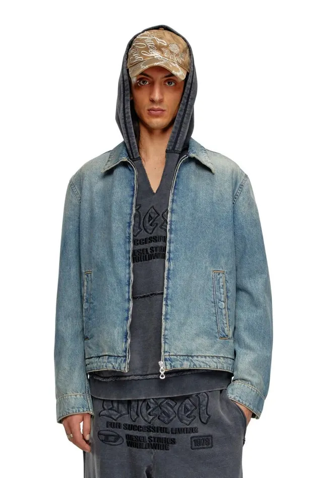 MenWomen Diesel Jackets DROHE Light Blue