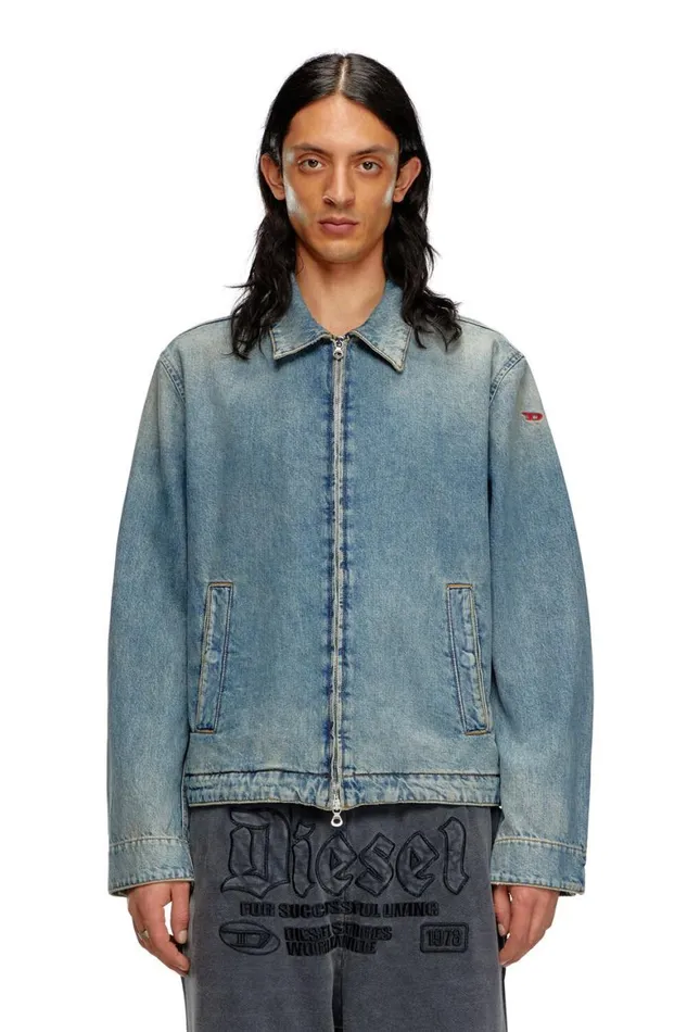 MenWomen Diesel Jackets DROHE Light Blue
