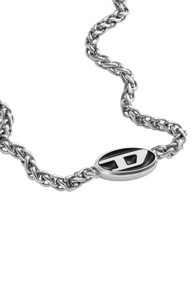 MenWomen Diesel Jewelry DX1470 Silverblack