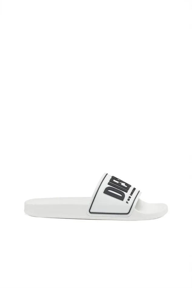 MenWomen Diesel Rubber Slides SAMAYEMI CC Whiteblack