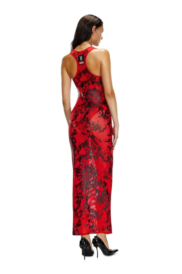 MenWomen Diesel Savage X Fenty FISHNETSLEEPSLIP Redblack