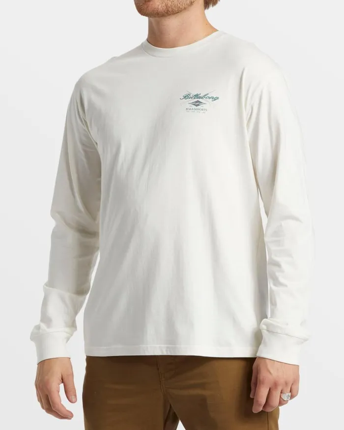 Mens Crossboards Long Sleeve TShirt Off White Billabong TShirts Mens Crossboards Long Sleeve TShirt Off White Billabong TShirts