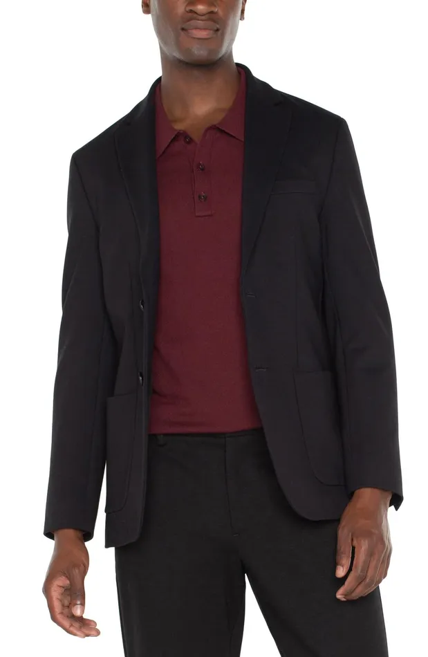 Mens Liverpool Los Angeles Jackets and Blazers DOUBLE VENT BLAZER Black