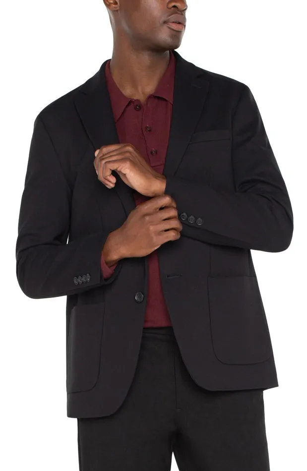 Mens Liverpool Los Angeles Jackets and Blazers DOUBLE VENT BLAZER Black
