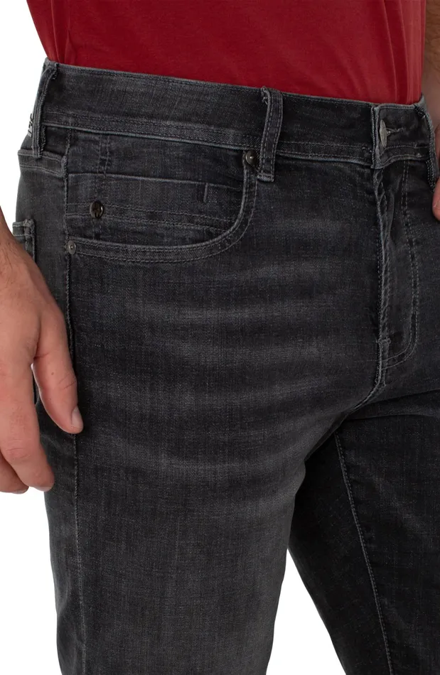 Mens Liverpool Los Angeles Jeans KINGSTON MODERN STRAIGHT COMFORT STRETCH Coal