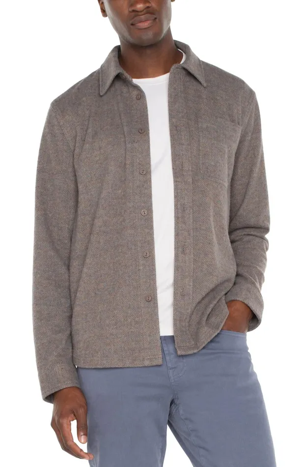 Mens Liverpool Los Angeles Shirts BUTTON UP LONG SLEEVE SHIRT Taupe Blue Multi Mens Liverpool Los Angeles Shirts BUTTON UP LONG SLEEVE SHIRT Taupe Blue Multi