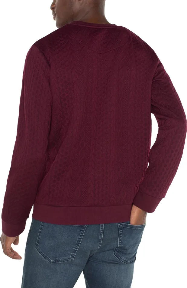 Mens Liverpool Los Angeles Shirts CREW NECK PULLOVER Burgundy