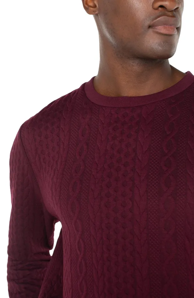 Mens Liverpool Los Angeles Shirts CREW NECK PULLOVER Burgundy