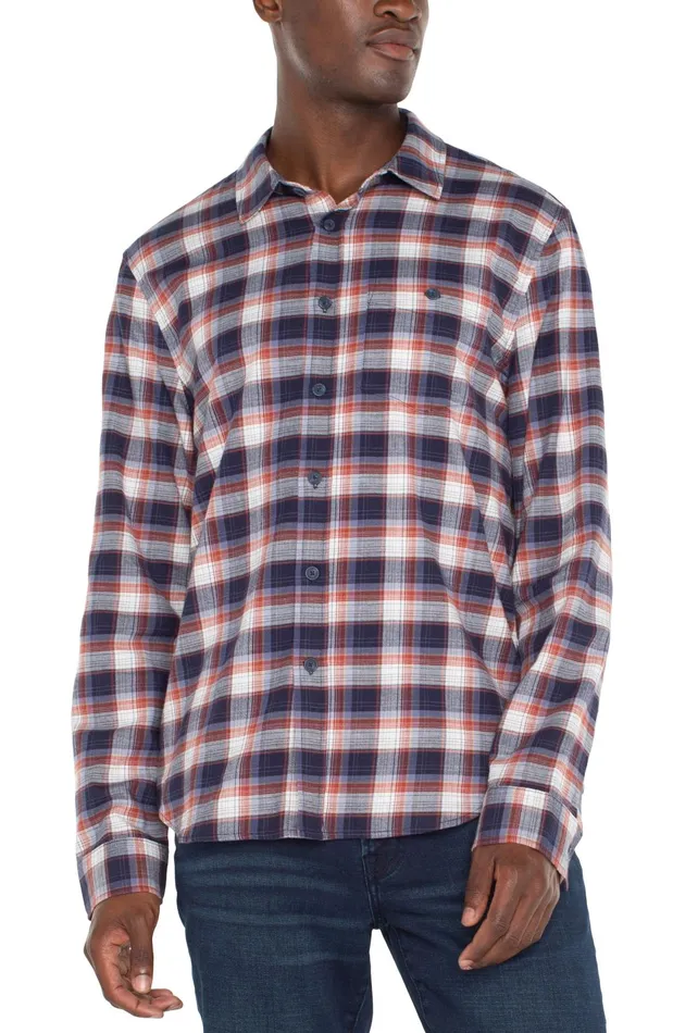 Mens Liverpool Los Angeles Shirts LONG SLEEVE BUTTON UP SHIRT Navy Off White Brick Mens Liverpool Los Angeles Shirts LONG SLEEVE BUTTON UP SHIRT Navy Off White Brick