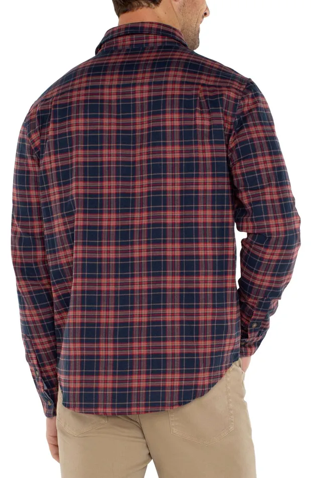 Mens Liverpool Los Angeles Shirts LONG SLEEVE BUTTON UP SHIRT Navy Red Multi